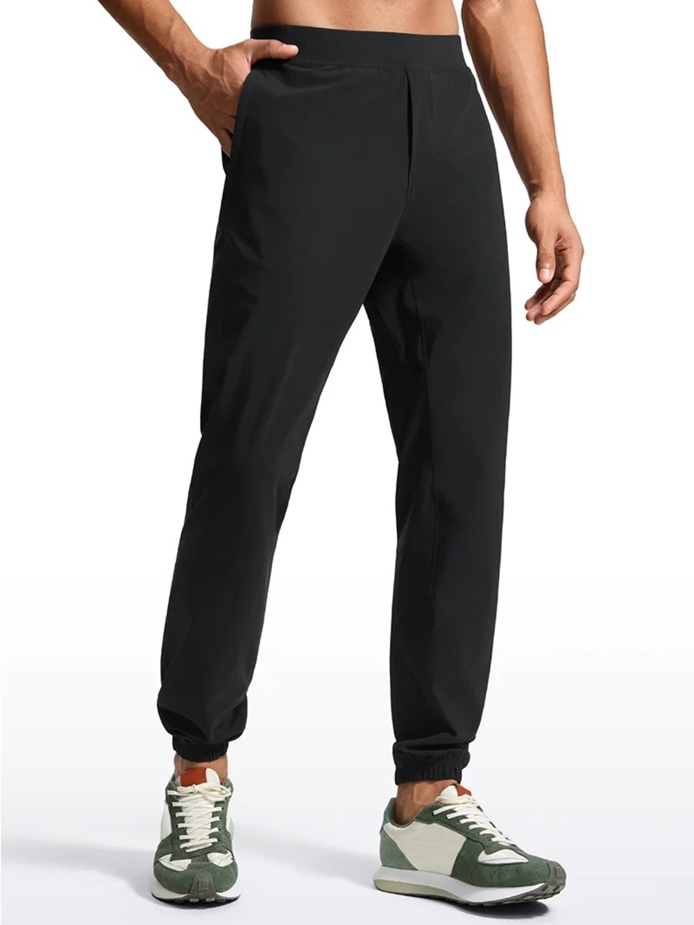 Men’s CRZ Yoga Lightweight Quick Dry Slim-Fit Joggers 29" | Black | Size Large